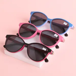 Модные роскошные детские очки TR90 круглой формы с магнитным зажимом поляризованные детские солнцезащитные очки