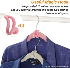 Bán buôn 50 + 10 gói không trượt cao cấp nhung móc tiết kiệm không gian sắt và nhựa móc áo - Product Image 4