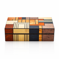 Boîte à cigares en bois artisanale de luxe avec doublure en cèdre espagnol, hygromètre, humidificateur, étui de rangement pour cigares de qualité supérieure