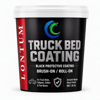 Peinture pour revêtement de benne de camion 35 oz, revêtement protecteur noir pour bennes de pick-up, portes arrière, remorques, boîtes à outils et surfaces métalliques