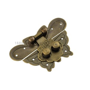Boucle papillon en cuivre, style chinois antique, quincaillerie de verrouillage pour meubles, taille du trou 25 mm, personnalisable, multiplateforme - Product Image 3