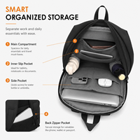 Sac à dos minimaliste extensible, sac à dos de voyage léger, résistant à l'eau, sac pour ordinateur portable, grande capacité, sac à dos décontracté pour le travail
