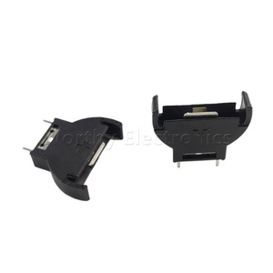 Вертикальный держатель батареи CR2032 CR2025 CH7410-2032LF полукруг батарея таблеточного типа держатель BS-5 DIP-3 BS-2032-5 чехол для аккумулятора - Product Image 1