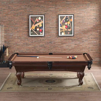 Lit en ardoise en bois massif Vintage classique Table de billard rustique de luxe personnalisée 8ft 9ft Table de billard sculptée sur pieds de style antique