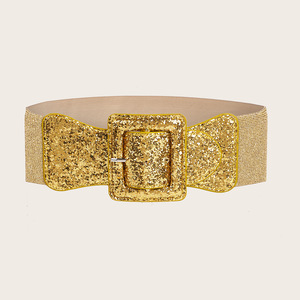 Ladies Golden and Silver Color <span class=keywords><strong>Ceinture</strong></span> de Offre Spéciale européenne et américaine Ceintures élastiques larges pour femmes - Product Image 4