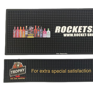 Customizable Long <b>Silicone</b> PVC Pub Mat Rubber Bar Spill <b>Pad</b> Beer Rail Mat Drip Tray Non Slip Service Runner Placemat Coaster - Product Image 6