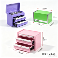 Boîte à outils en métal robuste et imperméable, coffret de rangement portable en fer pour atelier, chantier et usage domestique
