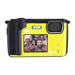 数码相机，带WiFi 4K 64MP摄像机，用于摄影，带双屏点和拍摄相机