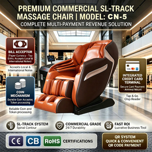 Fauteuil inclinable de luxe en cuir PU avec scanner corporel et modes multiples pour lieux d'affaires et distributeurs automatiques - Product Image 1