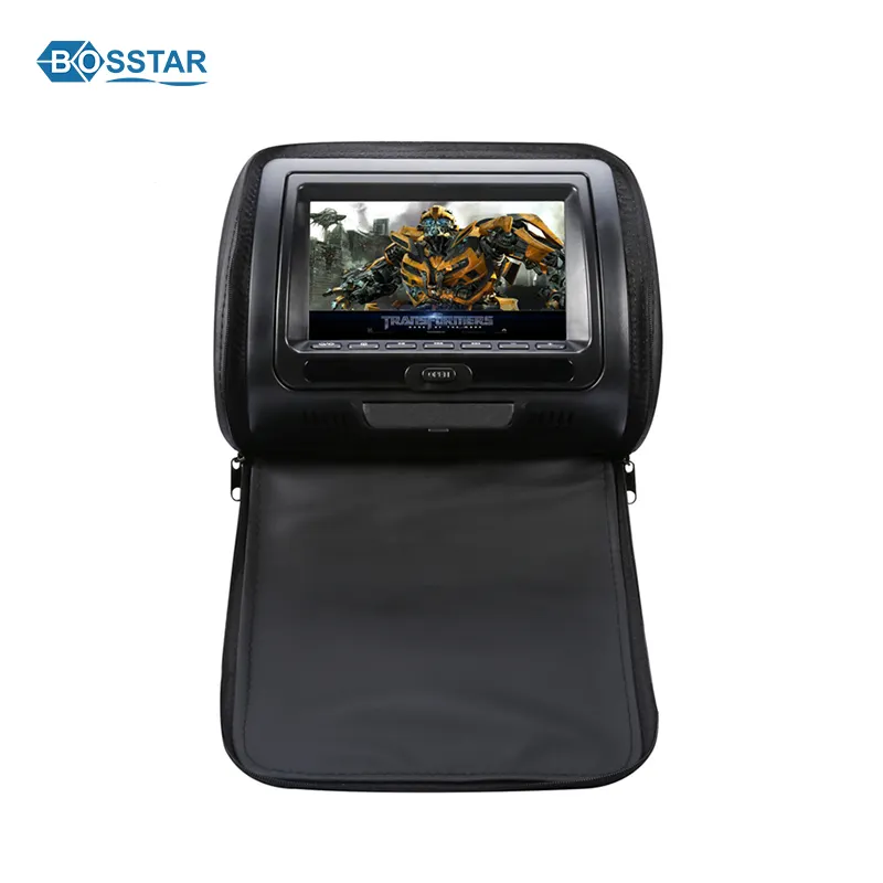 Monitor para reposacabezas de coche, reproductor multimedia con 2 entradas de vídeo, 7 pulgadas