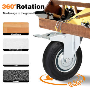 Castor Wheels Hersteller Top Plate 3 Zoll 3,5 Zoll 4 Zoll 5 Zoll 6 Zoll 8 Zoll Industrial Swivel <span class=keywords><strong>Rubber</strong></span> <span class=keywords><strong>Caster</strong></span> Wheels - Product Image 6