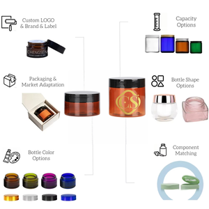 Pot en plastique PET transparent avec couvercle pour gommage au sucre, beurre corporel, crème, avec logo gravé, disponible en 8oz, 50g, 150g, 250g - Product Image 2