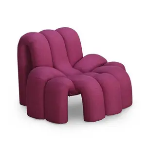 Custom Relax Furniture Accent Chairs Modern Designer Single Sofa And Lounge Chairs Velvet Fabric Luxury Living Room Chair