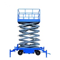 İyi Fiyatlı Elektrikli İskele Asansörü Mini Elektrikli Havadan Çalışma Asansörü Hidrolik Mobil Makaslı Platform 500kg-2000kg Kapasiteli 4M-18M
