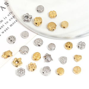 Perles entretoises en acier inoxydable, style ethnique, petite taille, accessoires de bijoux DIY pour la fabrication de bracelets et de colliers - Product Image 2