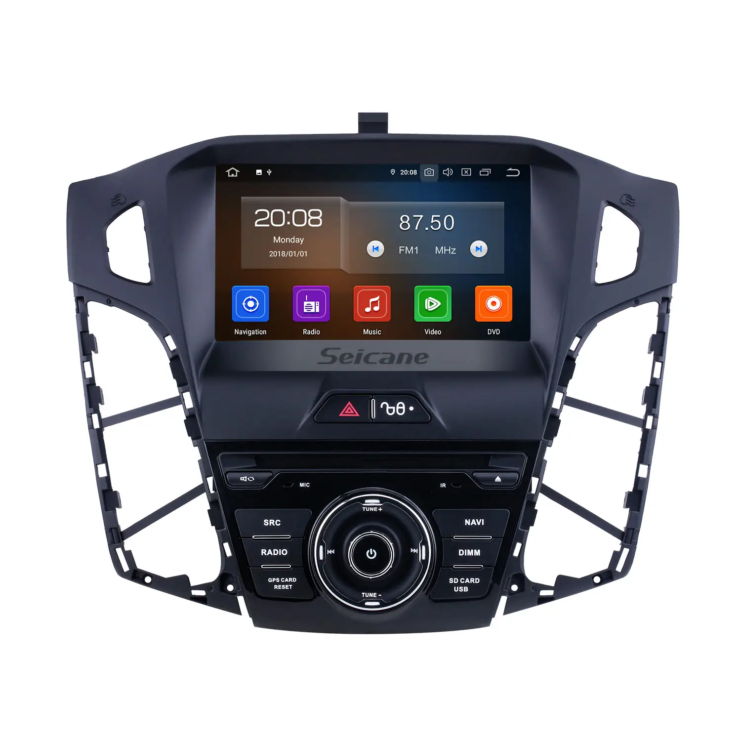 شاشة لمس عالية الوضوح 8 بوصة تعمل بنظام التشغيل أندرويد 10.0, لسيارات فورد فوكس 2011 و 2012 و 2013 ، ونظام ملاحة GPS ، وراديو ، كاربلاي ، تدعم Digi