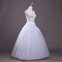 Jupon Crinoline Femme 2-8 Cerceaux, Coupe A-Line, Bordure Dentelle, Blanc, Taille Élastique, pour Robe de Mariée