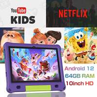 Tablette Android pour enfants B10K-M10, 10,1 pouces, 6 Go de RAM, 64 Go de ROM, écran IPS 1280*800, tablette PC avec batterie 6000 mAh, tablette PC éducative pour enfants