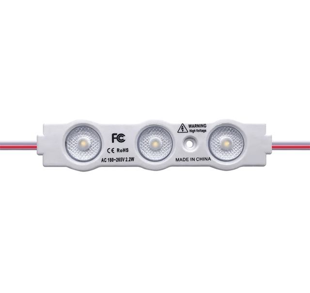 High Brightness 170 Degree 220V/110V SMD 2835 White 3 Lens Single Color Advertising Screen LED Module