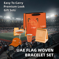 Bracelet portable de luxe en acier inoxydable, thème drapeau national des Émirats arabes unis, ensemble d'accessoires pour supporters, événement sportif