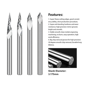 Phay cắt 3D khắc <span class=keywords><strong>bit</strong></span> 3.175 4 6 6.35 mét Shank CNC Router <span class=keywords><strong>bit</strong></span> <span class=keywords><strong>Carbide</strong></span> <span class=keywords><strong>End</strong></span> Mill V khe <span class=keywords><strong>bit</strong></span> cho chế biến gỗ - Product Image 3