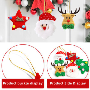 Adornos Colgantes de Fieltro de Dibujos Animados de Reno, Santa y Estrella para Árbol de Navidad, Pequeños Colgantes Promocionales para Fiestas de Año Nuevo - Product Image 3