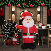 4ft Polyester écologique nouveau modèle de père noël gonflable de noël pour les décorations de fête de vacances de pelouse