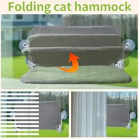 Nouveau hamac pour chat en forme de Y avec ventouse, lit pliable pour balcon, fenêtre, verre, respirant, confortable, toutes saisons