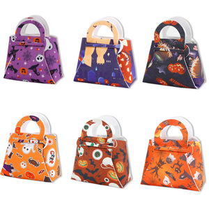 Sacchetto di feltro decorativo di <span class=keywords><strong>Halloween</strong></span> borsa di caramelle con stampa strega di zucca borsa Tote di <span class=keywords><strong>Halloween</strong></span> <span class=keywords><strong>per</strong></span> bambini - Product Image 2