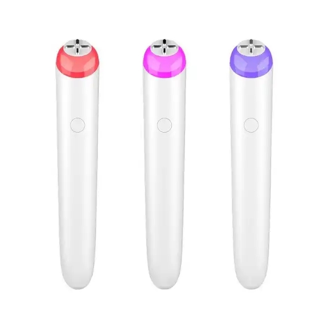 Portable RF Red Light Therapy Eye Massage Electric Led Heating Eye Massage Wand