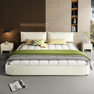 Cadre de lit King Size Cloud avec tête de lit rembourrée surdimensionnée et mobile, lit rembourré en chenille avec coins arrondis - Product Image 6