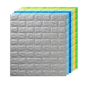 Pannelli per pareti in mattoni di finta schiuma bianca Peel and Stick impermeabili per la decorazione del soggiorno della camera da letto e della lavanderia carta da parati in mattoni 3D