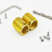 Inserts filetés autotaraudeurs BS4377 M14 pour bois, plastiques, acier au carbone, revêtement en zinc jaune