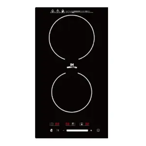 Cuisinière électrique à Induction top12 pouces avec 9 niveaux de puissance, verrouillage enfant, minuterie, contrôle tactile 220V 110V