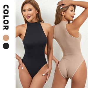 Body de Compresión de Cuello Alto para Mujer, Sin Mangas, Control de Abdomen, Moldeador Sin Costuras - Product Image 3