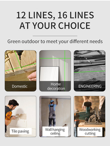 Lazer Cấp 16-Dòng Màu Xanh Lá Cây Chùm Tự Động Quay 3D Xây Dựng Laser Cấp Cho Công Nghiệp Tự Làm Dự Án Tự San Lấp Mặt Bằng Nivel - Product Image 2