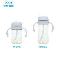 PPSU Tasse à bec 160ml 270ml Sans BPA OEM Fabricant Logo sur mesure Sous marque client Anses Paille Tasse pour apprendre à boire