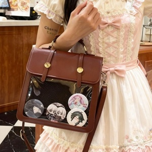 Vente en gros de pochettes durables, portables, grande capacité, avec fenêtre transparente et fermeture éclair, pour l'affichage de broches, service OEM en gros - Product Image 1