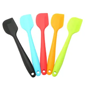 Renkli kek tereyağı krem Spatula yağ ekmek kazıyıcı fırça silikon pişirme ve pasta araçları mutfak aracı Gadget