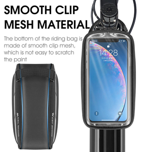 WEST BIKING New Design Touch Screen Cycling Bike <b>Frame</b> Bag Phone Holder Bicycle Bag Smooth Upper Pipe Large Capacity Bike Bag - Product Image 2