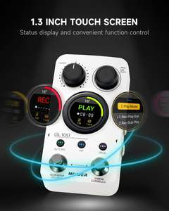 Pedal de Caja de Ritmos Estéreo MOOER GL100 con Doble Pedal, 300 Minutos de Grabación, 11 Géneros, <span class=keywords><strong>Tap</strong></span> <span class=keywords><strong>Tempo</strong></span>, Grabación Automática, Time Stretch - Product Image 3