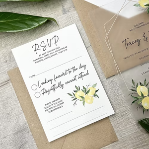 ที่ไม่ซ้ำกันมะนาวคำเชิญงาน<span class=keywords><strong>แต่งงาน</strong></span>อะคริลิ - Product Image 2