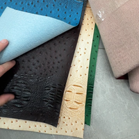 Cuir artificiel PU PVC texturé effet peau d'autruche et crocodile, gaufré, imperméable, haute qualité, pour canapés, sacs et textiles de maison extensibles - Collection 2026