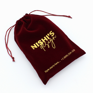 Durable and High Quality Eco Friendly Drawstring Bag Christmas Velvet Bag - Product Image 2