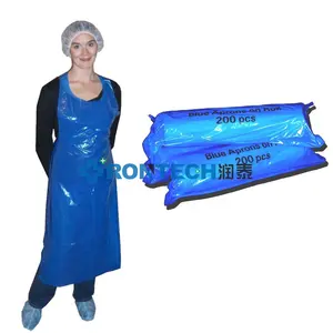 Polythene Overall Making Machine Disposable Pe Plastic Apron Cutting Machine