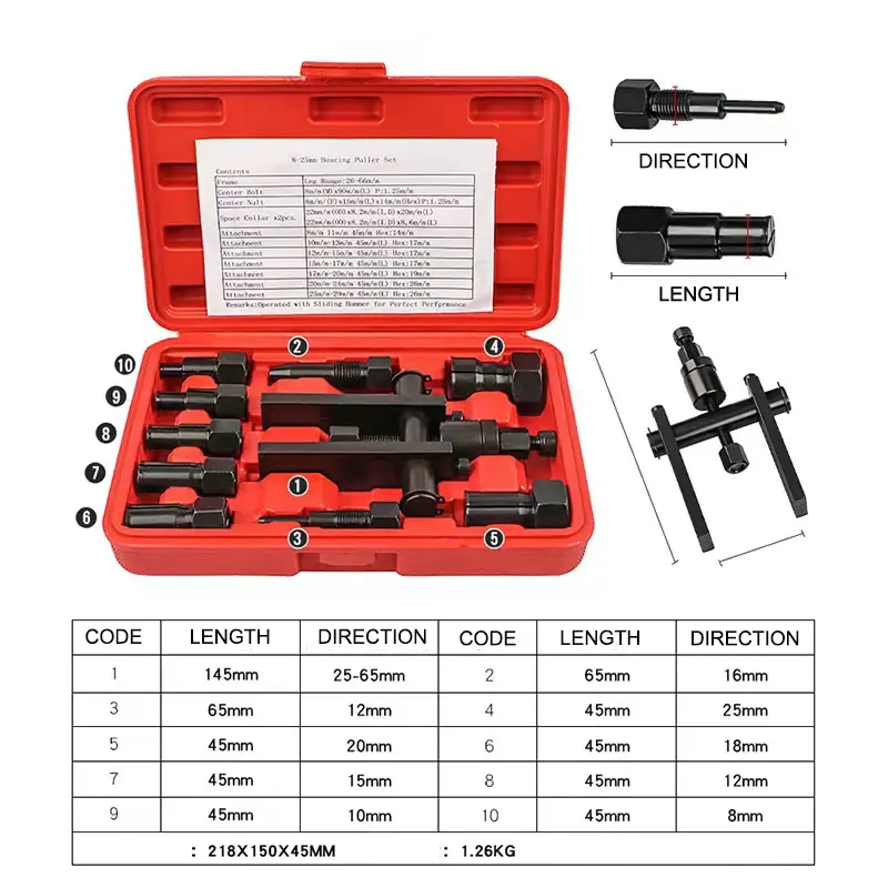 Motorcycle Chain Splitter Link Breaker Link Riveter Universal Bikes Riveting Tool Set Cycling Accessories with Carry Box