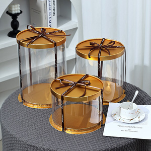 Boîte à gâteau ronde en plastique, emballage pour gâteau, 4 pouces, 6 pouces, 8 pouces, 10 pouces, 12 pouces, qualité alimentaire, outils de pâtisserie - Product Image 2