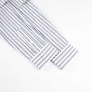 Camisa de manga larga a rayas DTG de algodón 100% con logotipo personalizado <span class=keywords><strong>para</strong></span> hombre, <span class=keywords><strong>camisas</strong></span> informales <span class=keywords><strong>bordadas</strong></span> con estampado cuadrado y cuello cuadrado <span class=keywords><strong>para</strong></span> hombre - Product Image 4