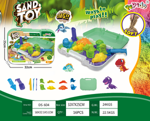 MILI TOYS 1000g pour ensemble de pâte à <span class=keywords><strong>modeler</strong></span>, boîte de rangement portable, véhicule d'ingénierie, kit de moules 3D animaux marins et dinosaures, non toxique - Product Image 5