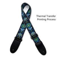 Vente chaude Personnalisé 50mm En Plastique Polyester Sangle De Guitare Impression Par Transfert Thermique Matériel De Haute Qualité